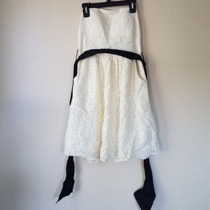 Lace Strapless Mini Dress
